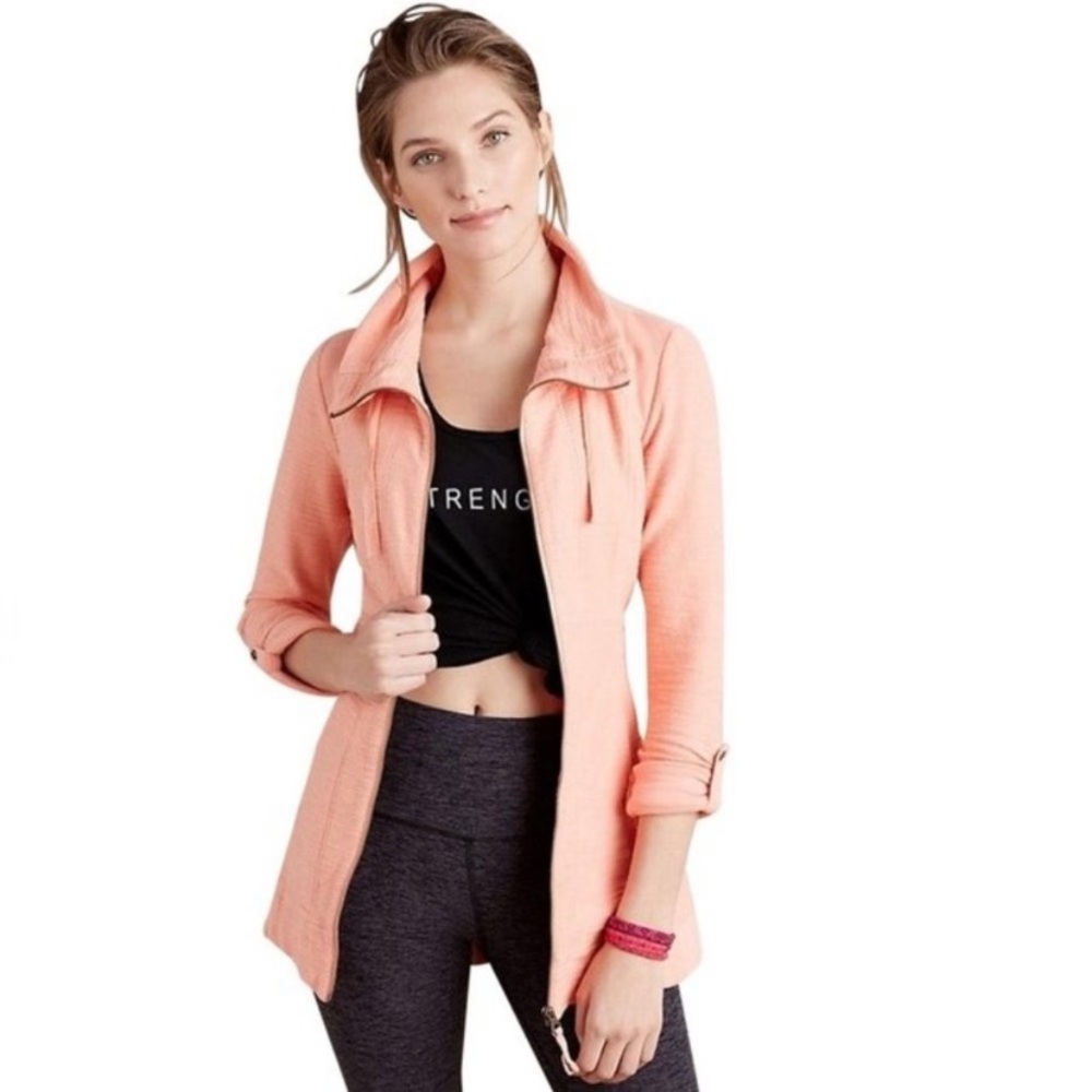 SATURDAY SUNDAY Textured Coral Quinn Jacket